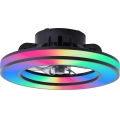 Brilliant - LED RGBW Aptumšojams griestu ventilators MONDELLO LED/26W/230V 2700-6500K d. 41 cm melna + tālvadības pults