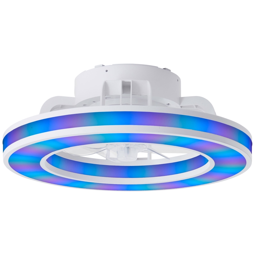 Brilliant - LED RGBW Aptumšojams griestu ventilators MONDELLO LED/26W/230V 2700-6500K d. 41,5 cm balta + tālvadības pults