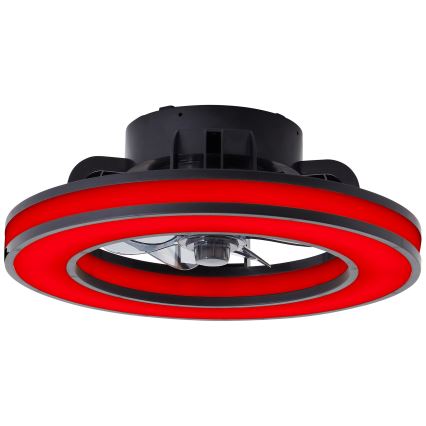 Brilliant - LED RGBW Aptumšojams griestu ventilators MONDELLO LED/26W/230V 2700-6500K d. 41 cm melna + tālvadības pults
