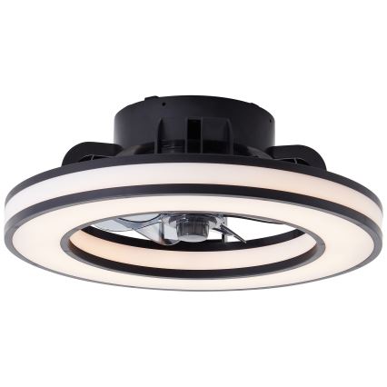 Brilliant - LED RGBW Aptumšojams griestu ventilators MONDELLO LED/26W/230V 2700-6500K d. 41 cm melna + tālvadības pults