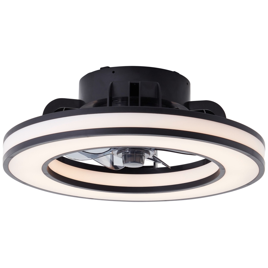 Brilliant - LED RGBW Aptumšojams griestu ventilators MONDELLO LED/26W/230V 2700-6500K d. 41 cm melna + tālvadības pults