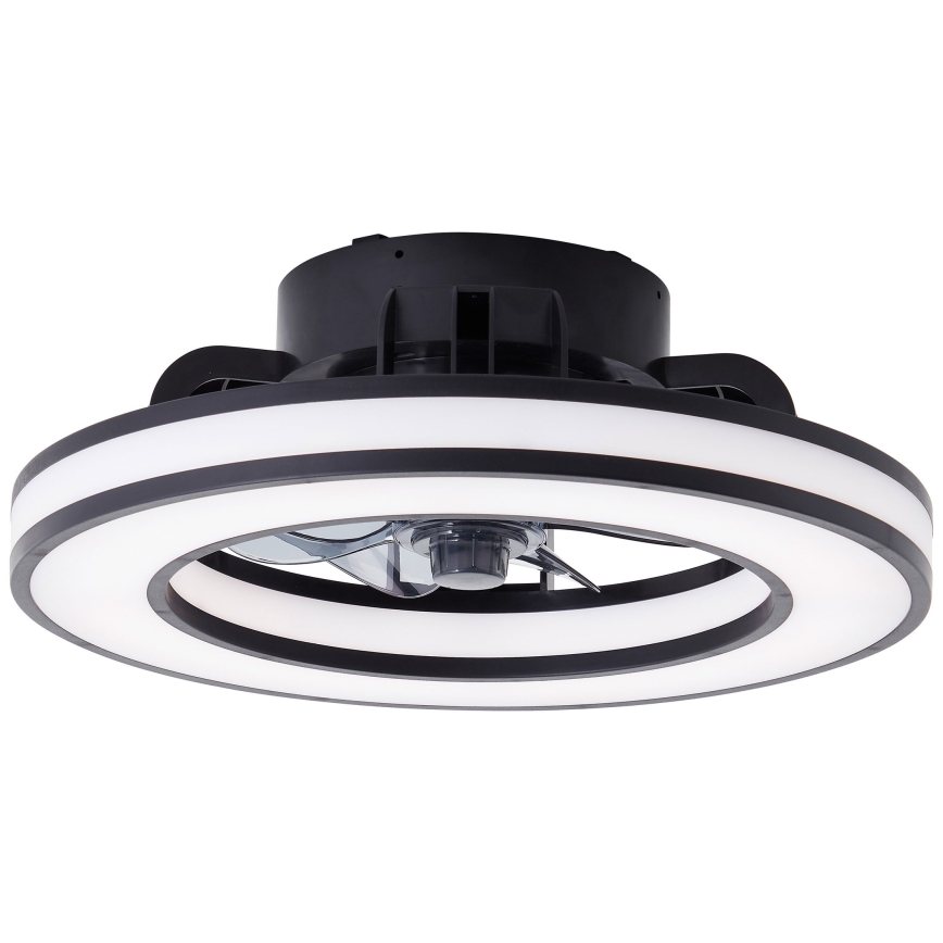 Brilliant - LED RGBW Aptumšojams griestu ventilators MONDELLO LED/26W/230V 2700-6500K d. 41 cm melna + tālvadības pults