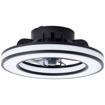Brilliant - LED RGBW Aptumšojams griestu ventilators MONDELLO LED/26W/230V 2700-6500K d. 41 cm melna + tālvadības pults