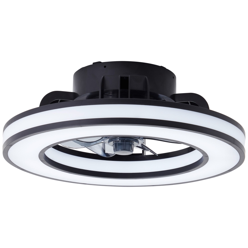 Brilliant - LED RGBW Aptumšojams griestu ventilators MONDELLO LED/26W/230V 2700-6500K d. 41 cm melna + tālvadības pults