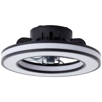 Brilliant - LED RGBW Aptumšojams griestu ventilators MONDELLO LED/26W/230V 2700-6500K d. 41 cm melna + tālvadības pults