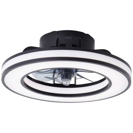 Brilliant - LED RGBW Aptumšojams griestu ventilators MONDELLO LED/26W/230V 2700-6500K d. 41 cm melna + tālvadības pults