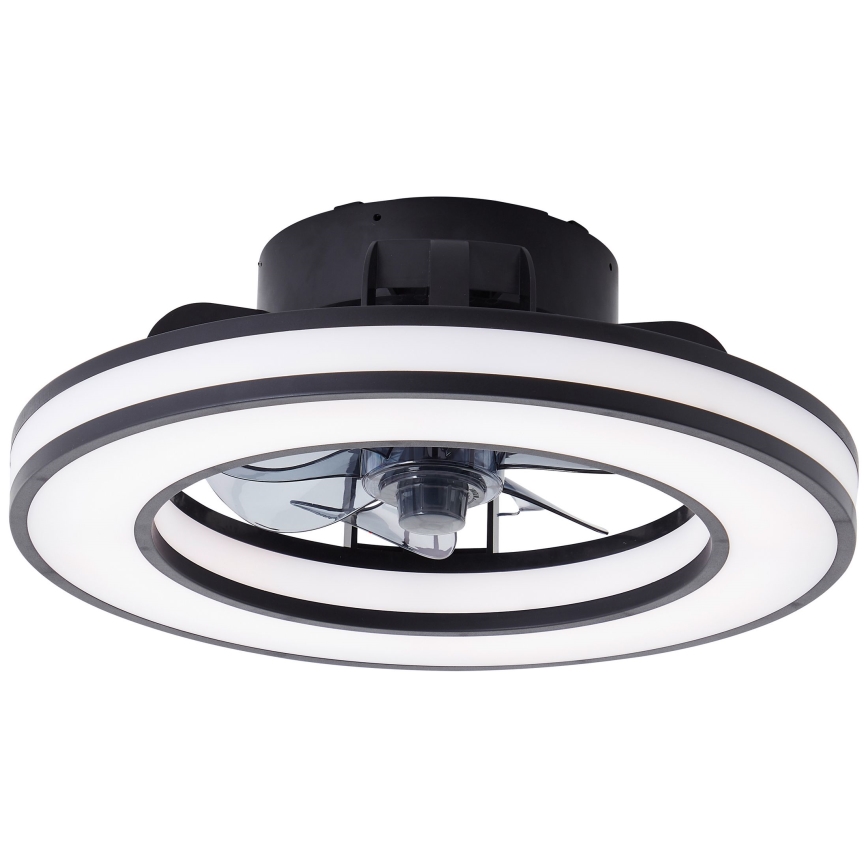 Brilliant - LED RGBW Aptumšojams griestu ventilators MONDELLO LED/26W/230V 2700-6500K d. 41 cm melna + tālvadības pults