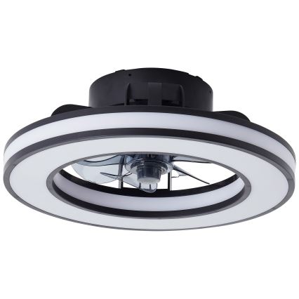 Brilliant - LED RGBW Aptumšojams griestu ventilators MONDELLO LED/26W/230V 2700-6500K d. 41 cm melna + tālvadības pults