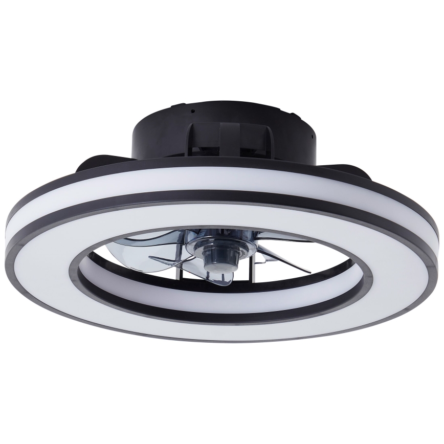Brilliant - LED RGBW Aptumšojams griestu ventilators MONDELLO LED/26W/230V 2700-6500K d. 41 cm melna + tālvadības pults