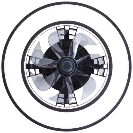 Brilliant - LED RGBW Aptumšojams griestu ventilators MONDELLO LED/26W/230V 2700-6500K d. 41 cm melna + tālvadības pults