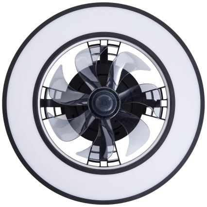 Brilliant - LED RGBW Aptumšojams griestu ventilators MONDELLO LED/26W/230V 2700-6500K d. 41 cm melna + tālvadības pults