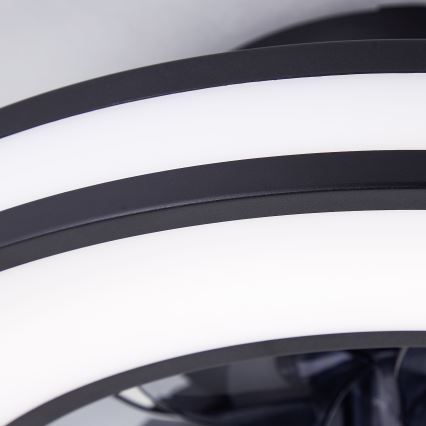 Brilliant - LED RGBW Aptumšojams griestu ventilators MONDELLO LED/26W/230V 2700-6500K d. 41 cm melna + tālvadības pults