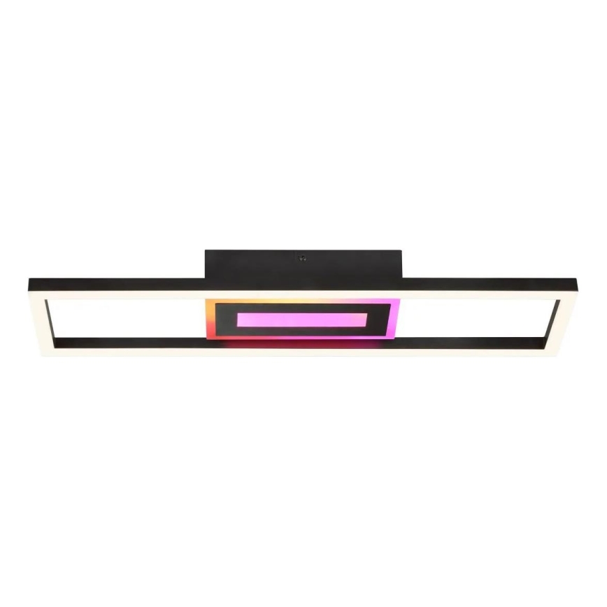 Brilliant - LED RGBW ar regulējamu spilgtumu griestu gaismeklis BESSON LED/20W/230V 3000-6500K melns + tālvadības pults