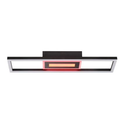 Brilliant - LED RGBW ar regulējamu spilgtumu griestu gaismeklis BESSON LED/20W/230V 3000-6500K melns + tālvadības pults