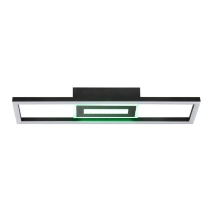 Brilliant - LED RGBW ar regulējamu spilgtumu griestu gaismeklis BESSON LED/20W/230V 3000-6500K melns + tālvadības pults
