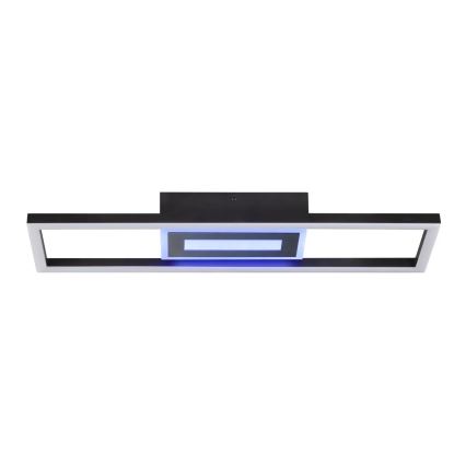 Brilliant - LED RGBW ar regulējamu spilgtumu griestu gaismeklis BESSON LED/20W/230V 3000-6500K melns + tālvadības pults