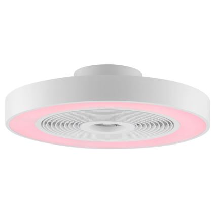 Brilliant - regulējama LED RGBW griestu lampa ar ventilatoru CATANIA LED/37W/230V 2700-6500K Ø 48,6 cm balta + tālvadība