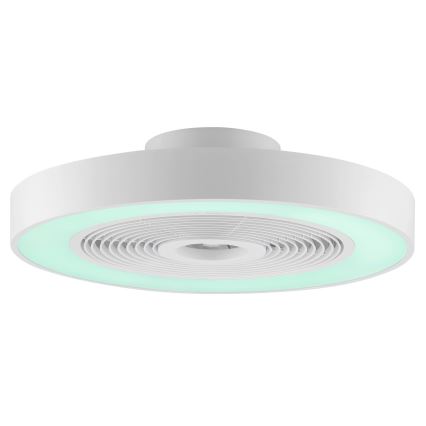 Brilliant - regulējama LED RGBW griestu lampa ar ventilatoru CATANIA LED/37W/230V 2700-6500K Ø 48,6 cm balta + tālvadība