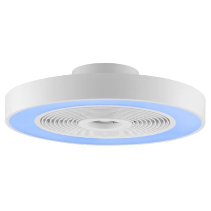Brilliant - regulējama LED RGBW griestu lampa ar ventilatoru CATANIA LED/37W/230V 2700-6500K Ø 48,6 cm balta + tālvadība