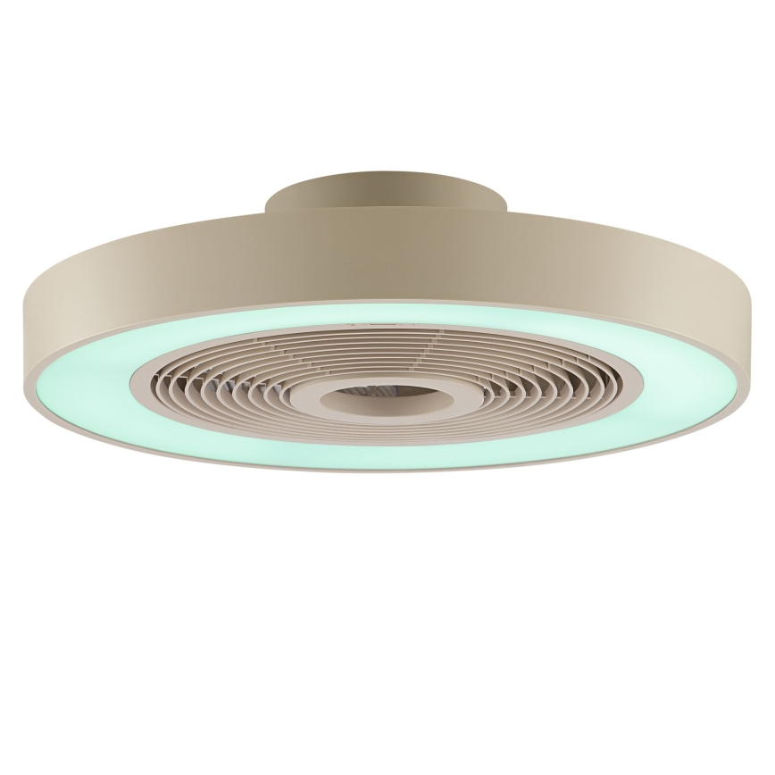 Brilliant - LED RGBW griestu gaismeklis ar regulējamu spilgtumu un ventilatoru CATANIA LED/37W/230V 2700-6500K pr. 48,6 cm bēšs + tālvadība