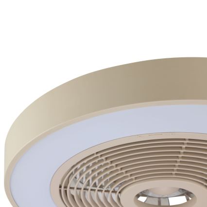 Brilliant - LED RGBW griestu gaismeklis ar regulējamu spilgtumu un ventilatoru CATANIA LED/37W/230V 2700-6500K pr. 48,6 cm bēšs + tālvadība
