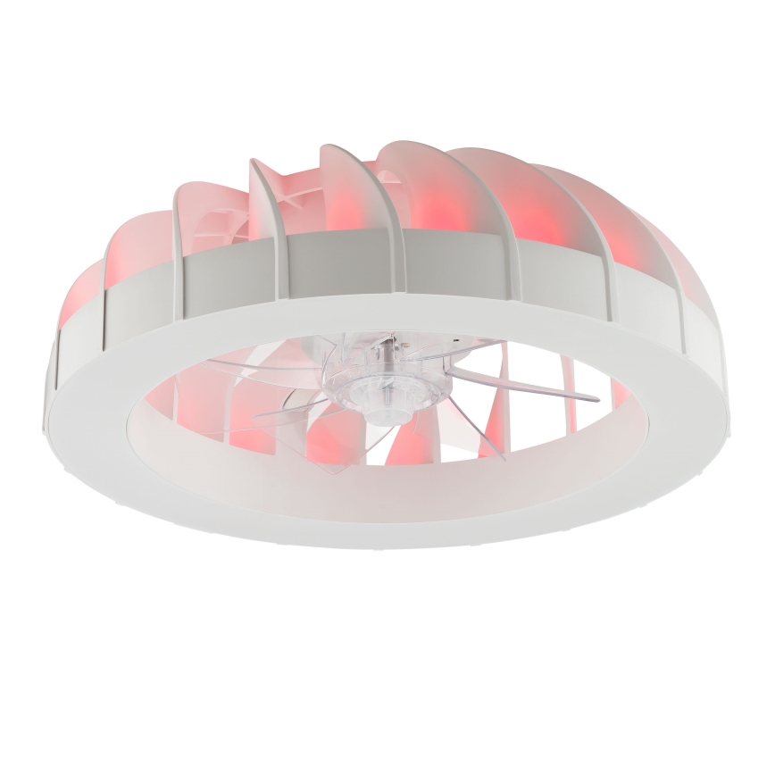 Brilliant - LED RGBW Regulējams griestu ventilators ar gaismu FANORA LED/30W/230V 2700-6500K Ø 46 cm balts + tālvadības pults