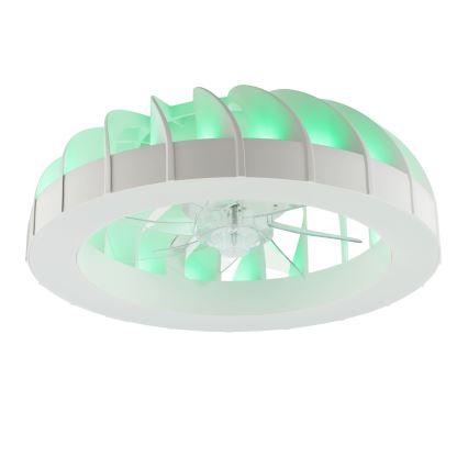 Brilliant - LED RGBW Regulējams griestu ventilators ar gaismu FANORA LED/30W/230V 2700-6500K Ø 46 cm balts + tālvadības pults