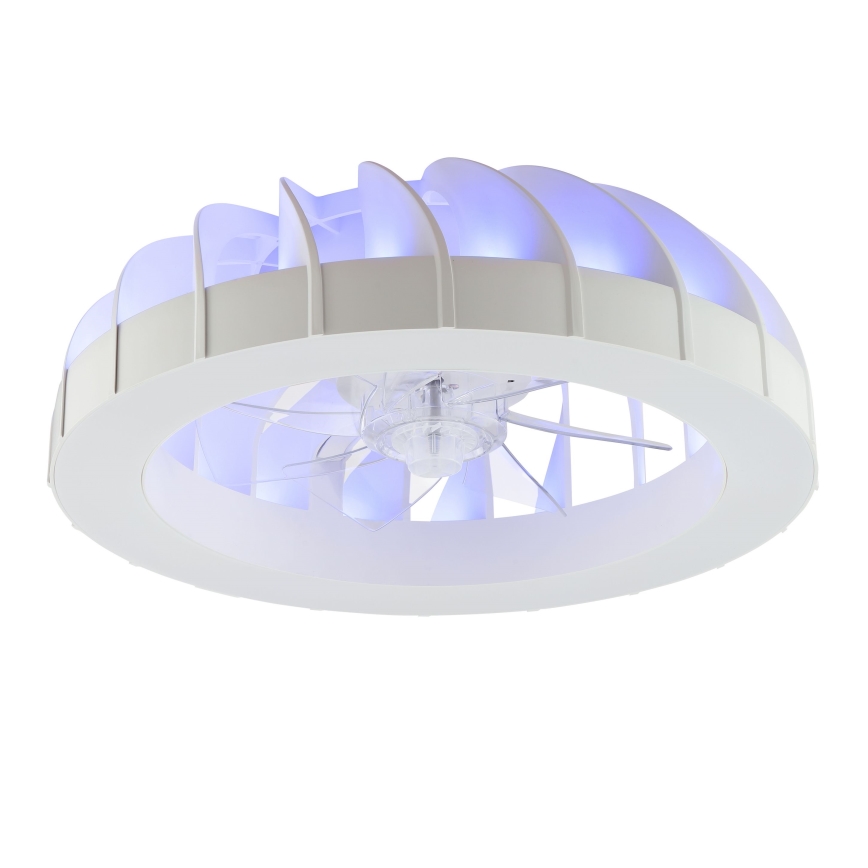 Brilliant - LED RGBW Regulējams griestu ventilators ar gaismu FANORA LED/30W/230V 2700-6500K Ø 46 cm balts + tālvadības pults