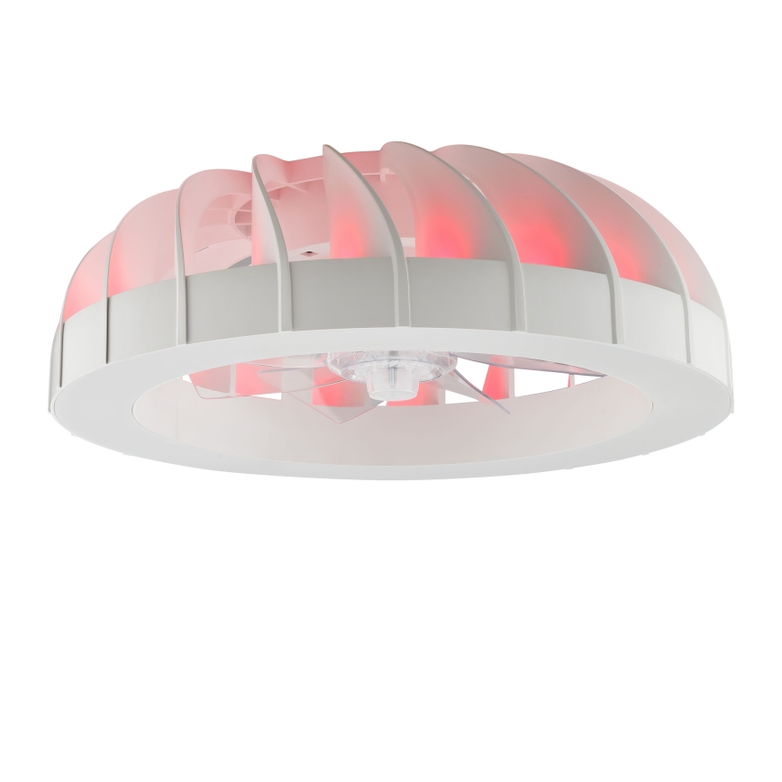 Brilliant - LED RGBW Regulējams griestu ventilators ar gaismu FANORA LED/30W/230V 2700-6500K Ø 46 cm balts + tālvadības pults