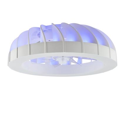 Brilliant - LED RGBW Regulējams griestu ventilators ar gaismu FANORA LED/30W/230V 2700-6500K Ø 46 cm balts + tālvadības pults