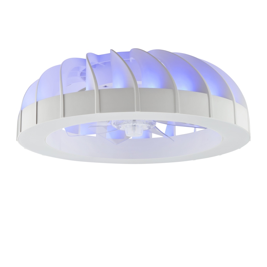 Brilliant - LED RGBW Regulējams griestu ventilators ar gaismu FANORA LED/30W/230V 2700-6500K Ø 46 cm balts + tālvadības pults