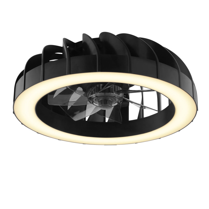 Brilliant - LED RGBW Regulējams griestu ventilators ar gaismu FANORA LED/30W/230V 2700-6500K Ø 46 cm melns + tālvadības pults