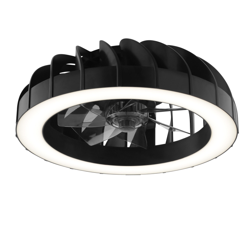 Brilliant - LED RGBW Regulējams griestu ventilators ar gaismu FANORA LED/30W/230V 2700-6500K Ø 46 cm melns + tālvadības pults