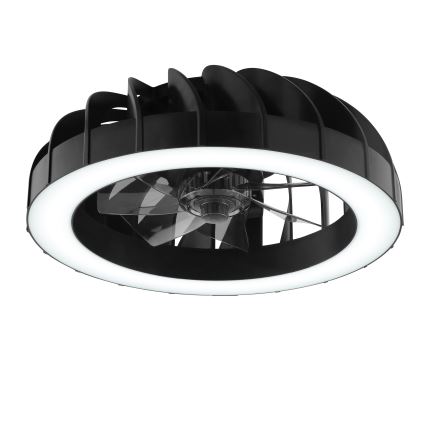 Brilliant - LED RGBW Regulējams griestu ventilators ar gaismu FANORA LED/30W/230V 2700-6500K Ø 46 cm melns + tālvadības pults