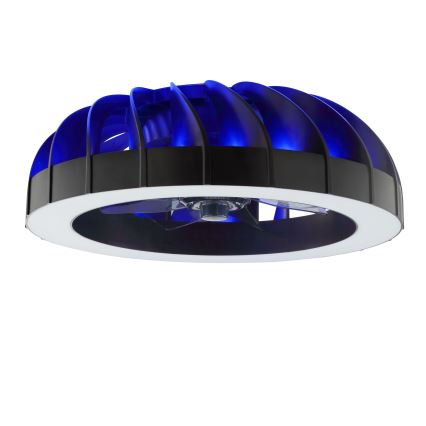 Brilliant - LED RGBW Regulējams griestu ventilators ar gaismu FANORA LED/30W/230V 2700-6500K Ø 46 cm melns + tālvadības pults