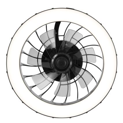 Brilliant - LED RGBW Regulējams griestu ventilators ar gaismu FANORA LED/30W/230V 2700-6500K Ø 46 cm melns + tālvadības pults