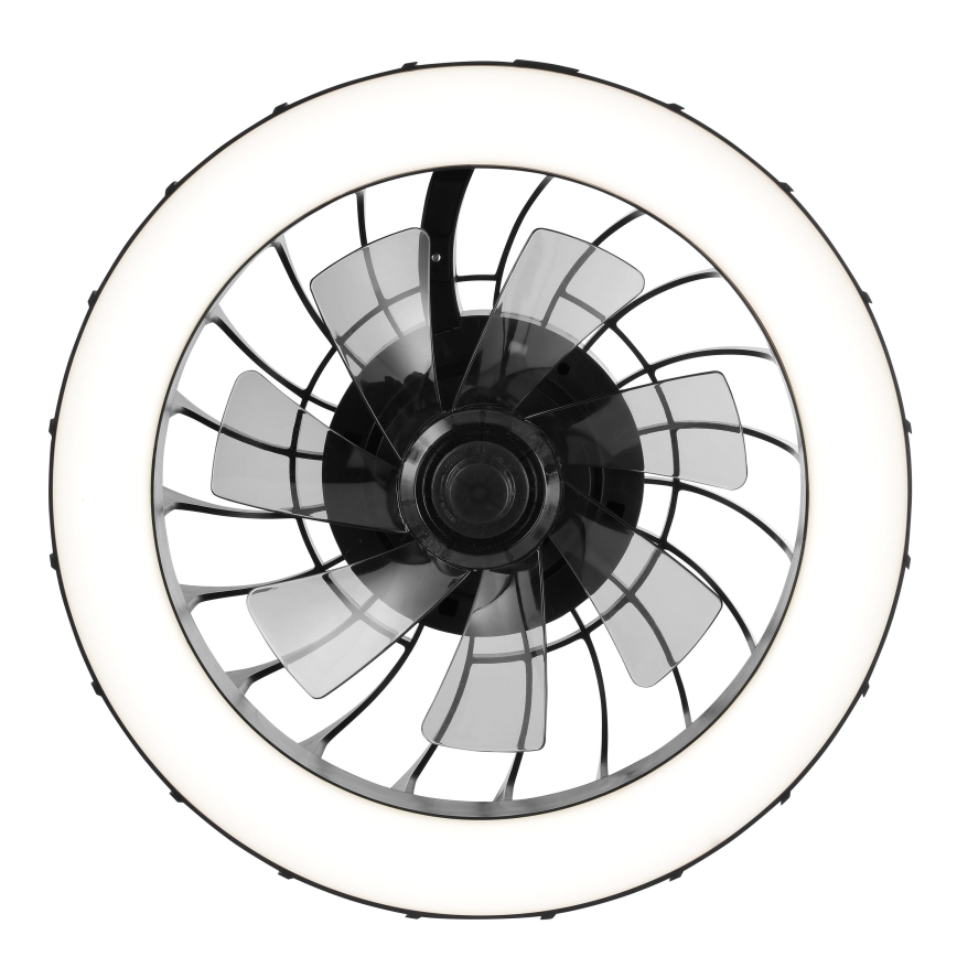 Brilliant - LED RGBW Regulējams griestu ventilators ar gaismu FANORA LED/30W/230V 2700-6500K Ø 46 cm melns + tālvadības pults