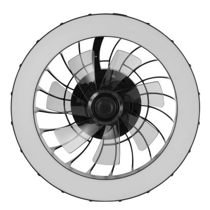 Brilliant - LED RGBW Regulējams griestu ventilators ar gaismu FANORA LED/30W/230V 2700-6500K Ø 46 cm melns + tālvadības pults
