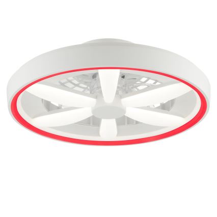 Brilliant - LED RGBW Aptumšojams griestu ventilators ar lampu GAIANO LED/48W/230V 2700-6500K balta + tālvadības pults