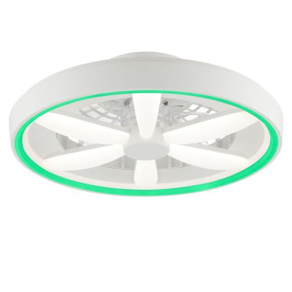 Brilliant - LED RGBW Aptumšojams griestu ventilators ar lampu GAIANO LED/48W/230V 2700-6500K balta + tālvadības pults