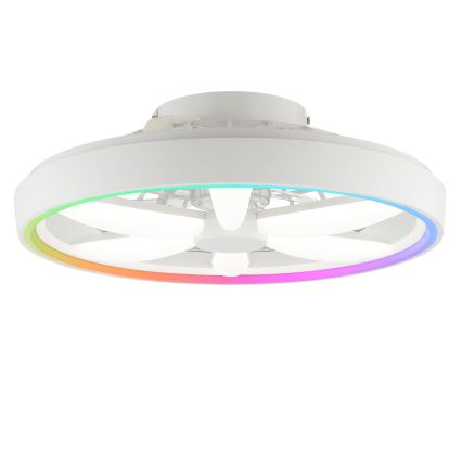Brilliant - LED RGBW Aptumšojams griestu ventilators ar lampu GAIANO LED/48W/230V 2700-6500K balta + tālvadības pults