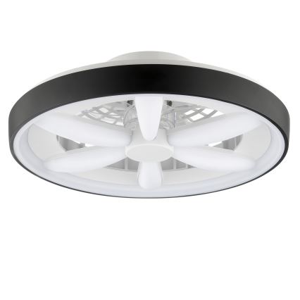Brilliant - LED RGBW Aptumšojams griestu ventilators ar lampu GAIANO LED/48W/230V 2700-6500K melna + tālvadības pults
