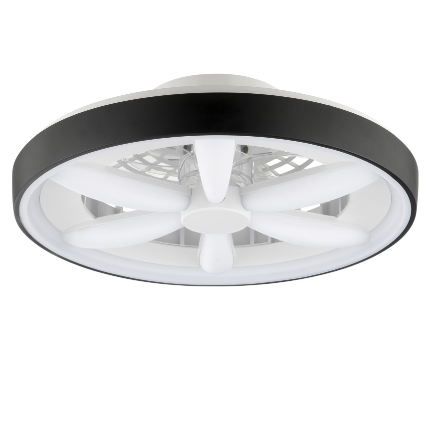 Brilliant - LED RGBW Aptumšojams griestu ventilators ar lampu GAIANO LED/48W/230V 2700-6500K melna + tālvadības pults