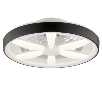 Brilliant - LED RGBW Aptumšojams griestu ventilators ar lampu GAIANO LED/48W/230V 2700-6500K melna + tālvadības pults