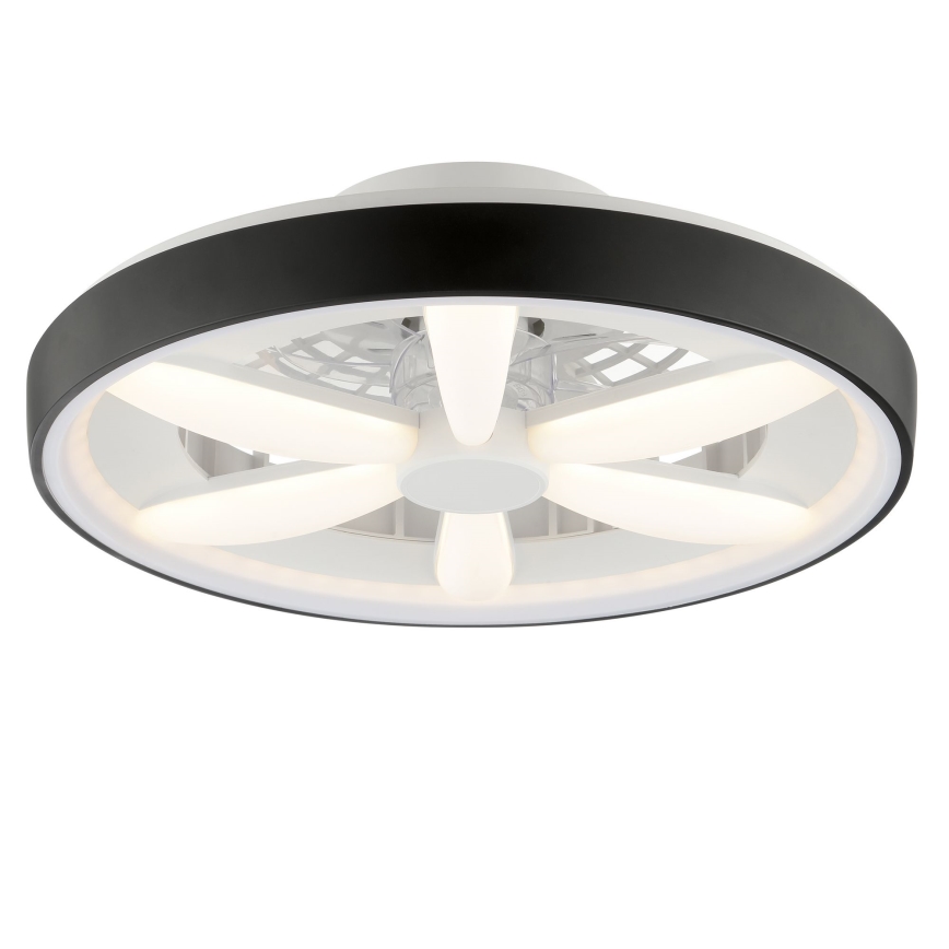 Brilliant - LED RGBW Aptumšojams griestu ventilators ar lampu GAIANO LED/48W/230V 2700-6500K melna + tālvadības pults