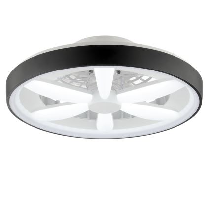 Brilliant - LED RGBW Aptumšojams griestu ventilators ar lampu GAIANO LED/48W/230V 2700-6500K melna + tālvadības pults