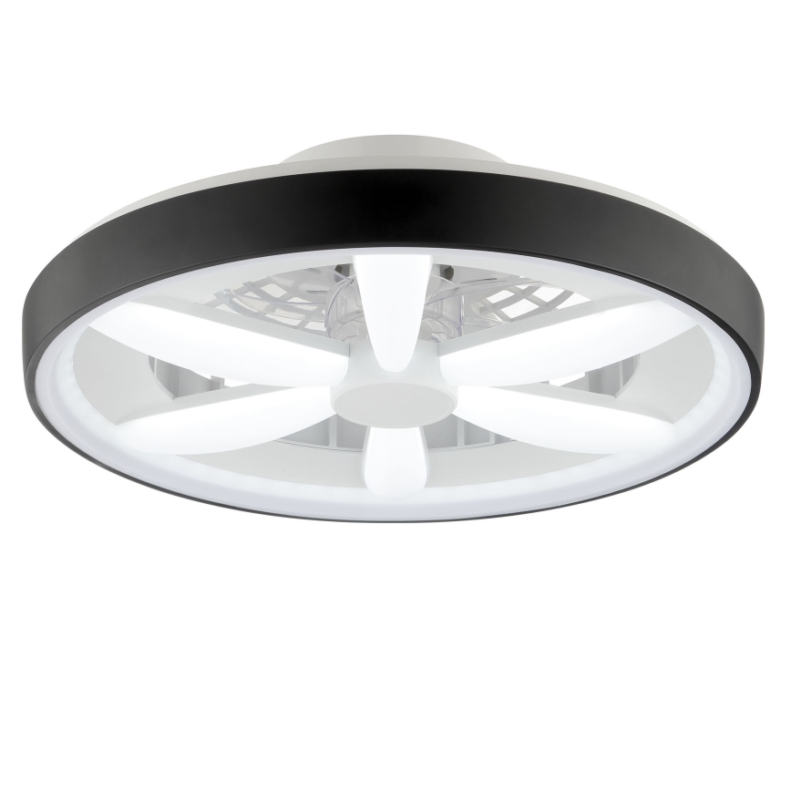 Brilliant - LED RGBW Aptumšojams griestu ventilators ar lampu GAIANO LED/48W/230V 2700-6500K melna + tālvadības pults