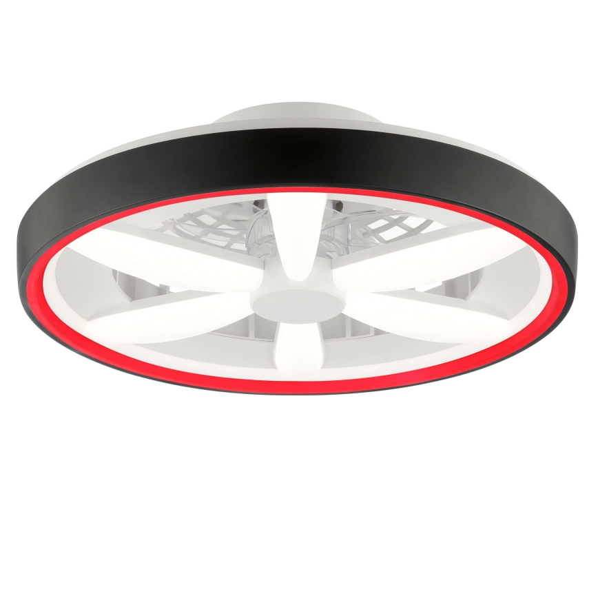 Brilliant - LED RGBW Aptumšojams griestu ventilators ar lampu GAIANO LED/48W/230V 2700-6500K melna + tālvadības pults