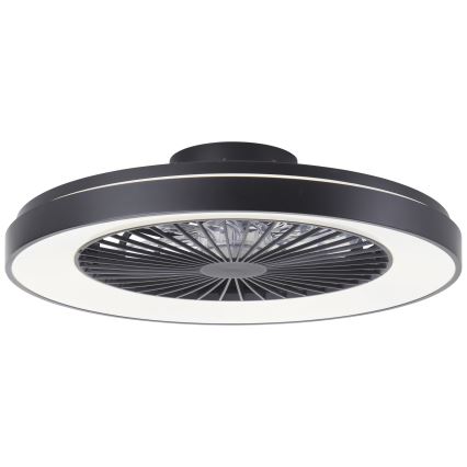 Brilliant - LED RGBW Regulējams griestu ventilators MAZZARO LED/24W/230V 3000-6500K Ø 58 cm melns + tālvadības pults