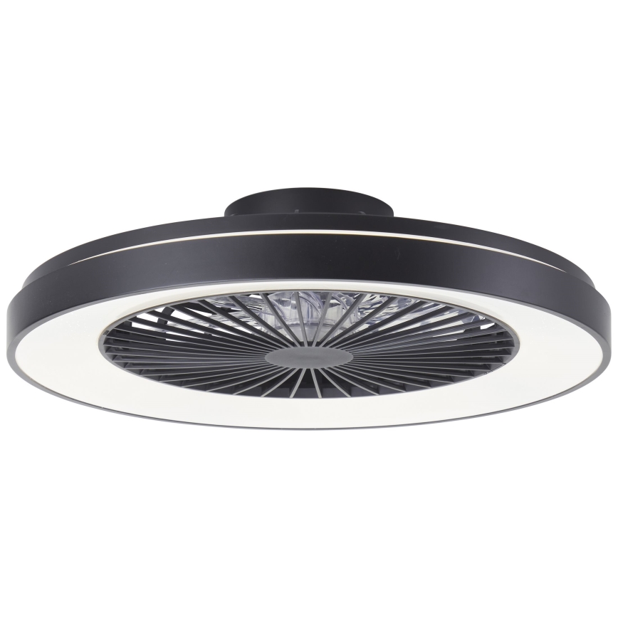 Brilliant - LED RGBW Regulējams griestu ventilators MAZZARO LED/24W/230V 3000-6500K Ø 58 cm melns + tālvadības pults